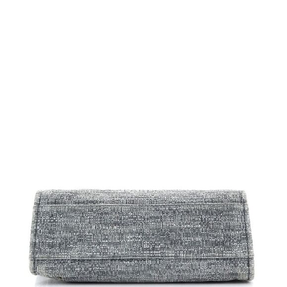 Chanel Deauville Tote Raffia with Glitter Detail Large Gray - Picture 4 of 7